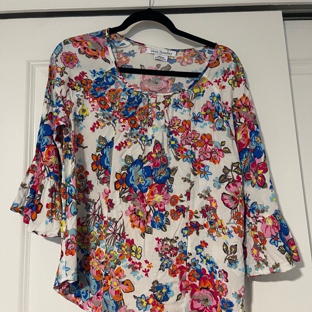 Vera Bradley Colorful Floral Blouse